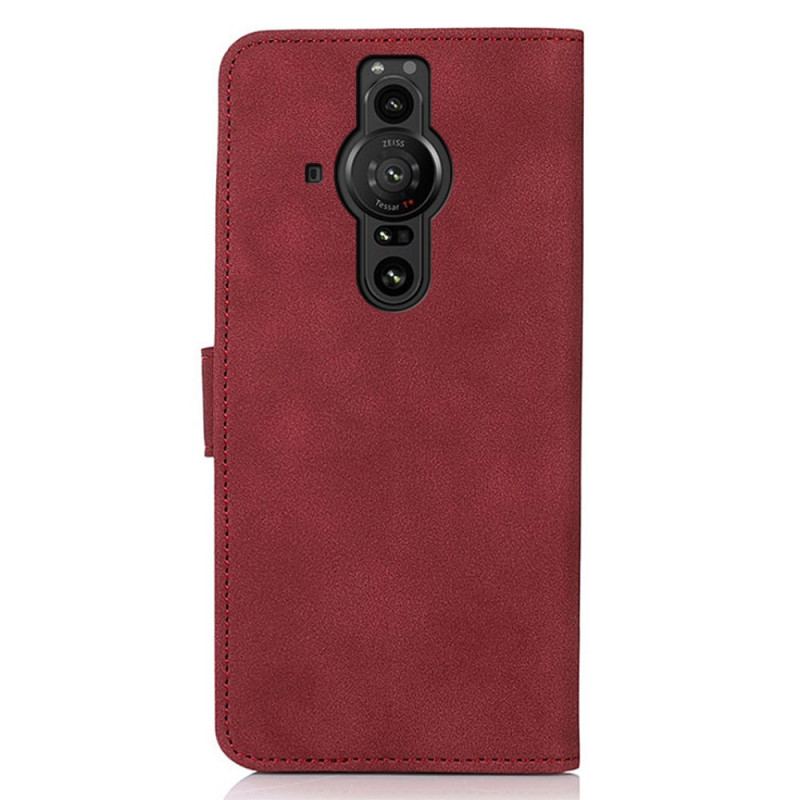Capa Folio Para Sony Xperia Pro-I Efeito Couro Texturizado Khazneh