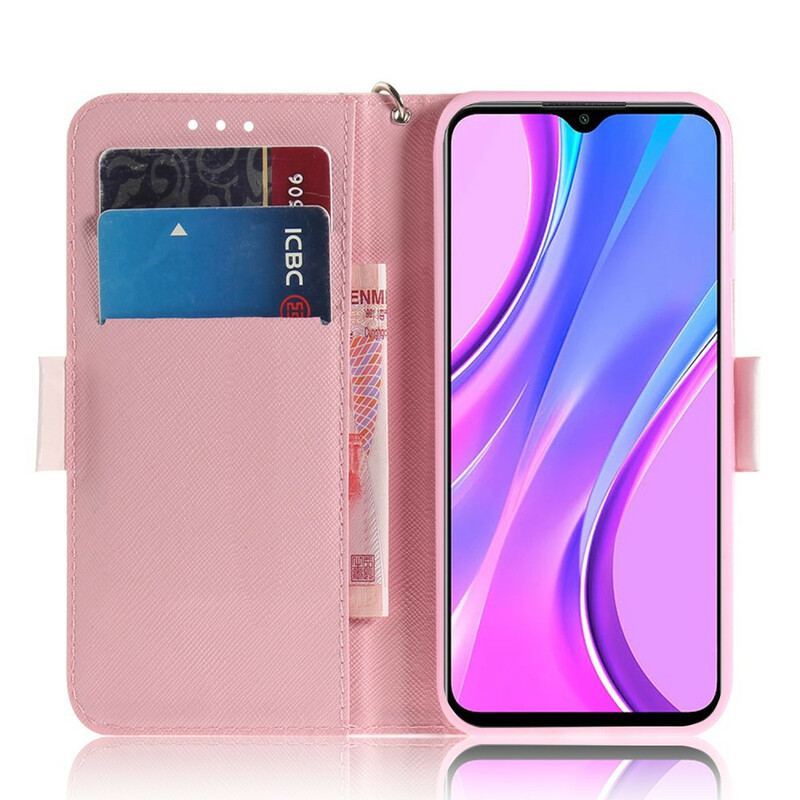 Capa De Couro Para Xiaomi Redmi 9 De Cordão Hamsters Tanga