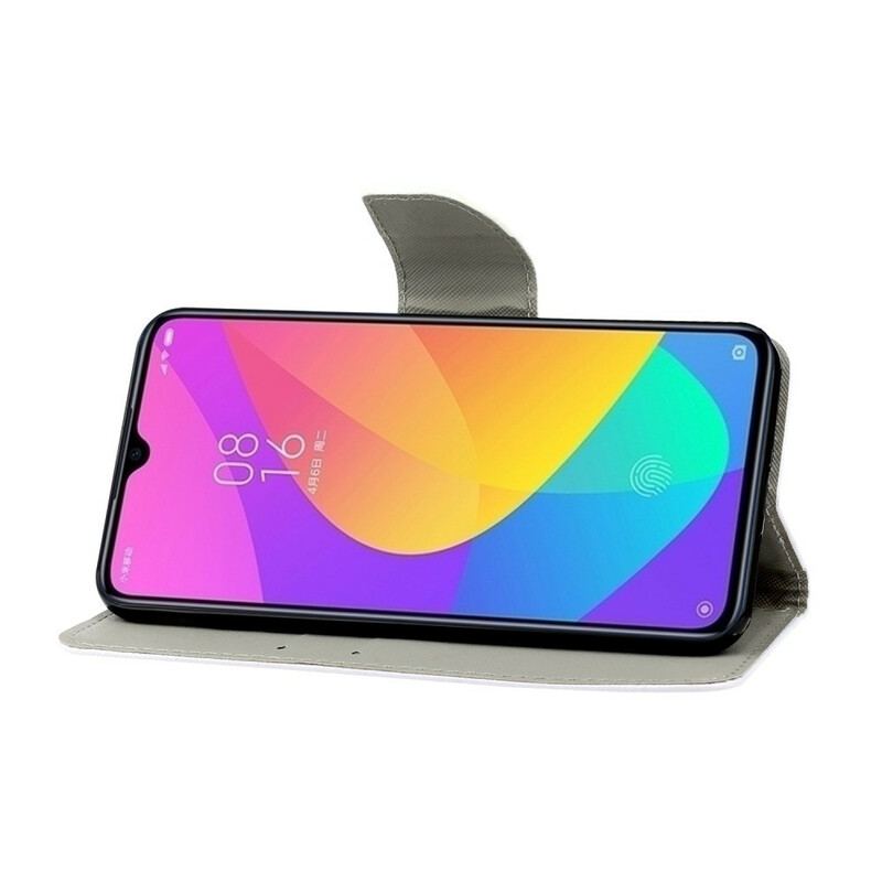 Capa Flip Para Xiaomi Redmi 9 De Cordão Gato Não Me Toque Com Alça