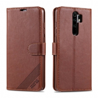 Capa Flip Para Xiaomi Redmi 9 Couro Sintético Azns