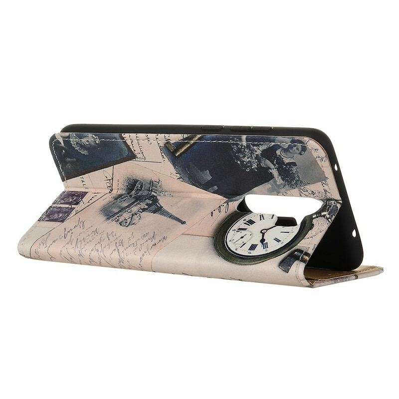 Capa Flip Para Xiaomi Redmi 9 Torre Eiffel Do Poeta