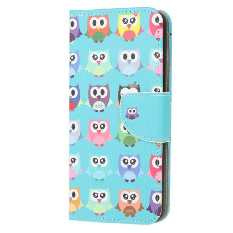 Capa Flip Para Xiaomi Redmi 9 Várias Corujas