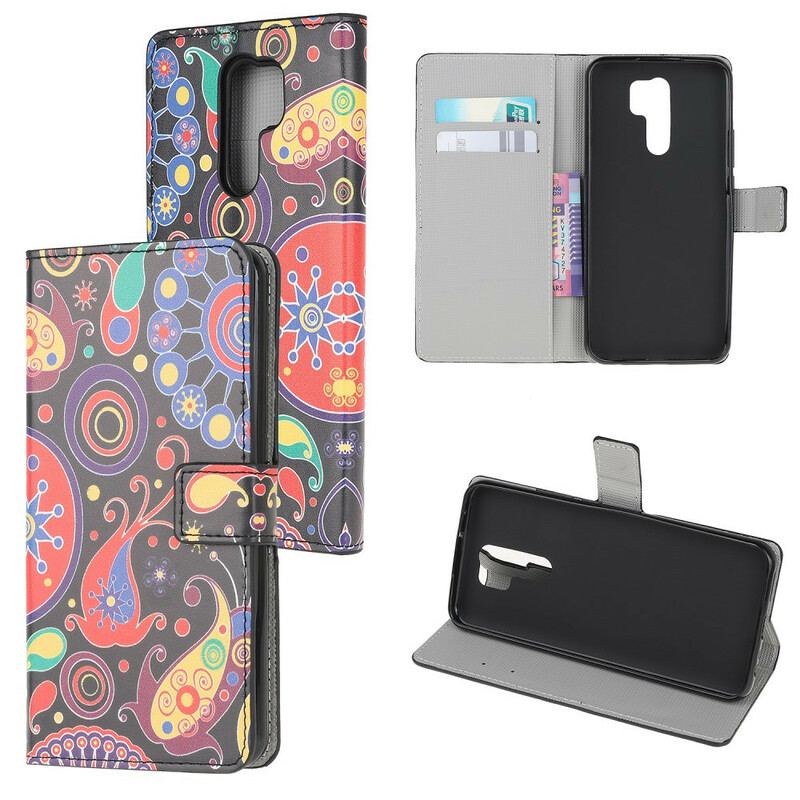 Capa Folio Para Xiaomi Redmi 9 Design Da Galáxia