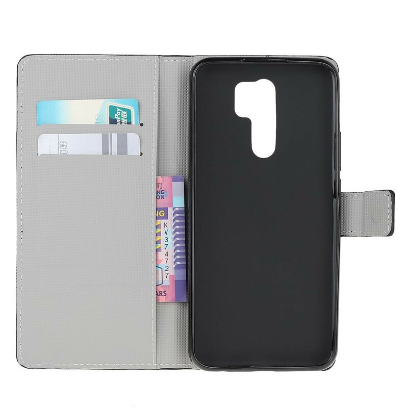 Capa Folio Para Xiaomi Redmi 9 Design Da Galáxia
