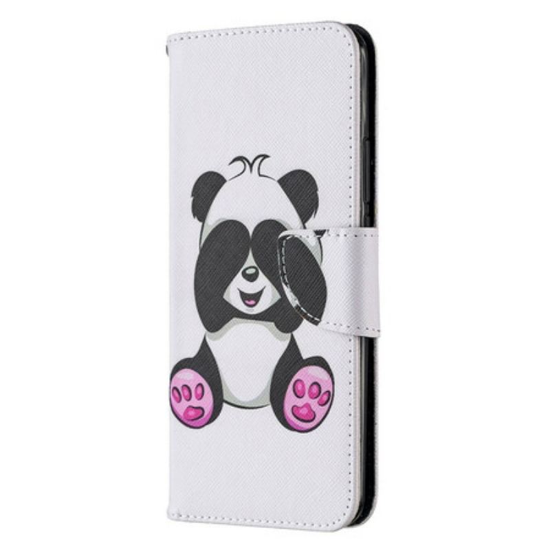 Capa Folio Para Xiaomi Redmi 9 Panda Divertido