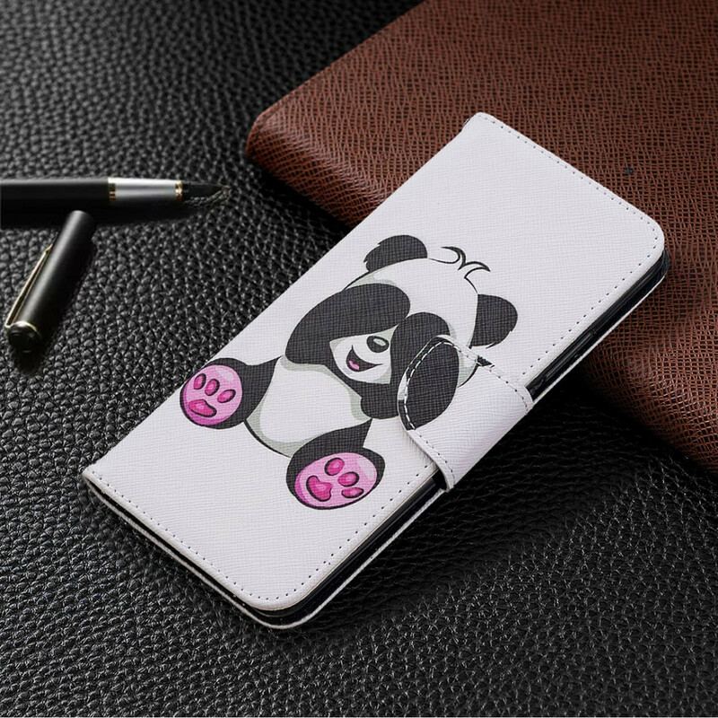 Capa Folio Para Xiaomi Redmi 9 Panda Divertido