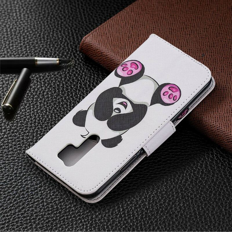 Capa Folio Para Xiaomi Redmi 9 Panda Divertido
