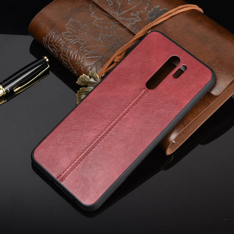 Capa Para Xiaomi Redmi 9 Efeito Couro Couture