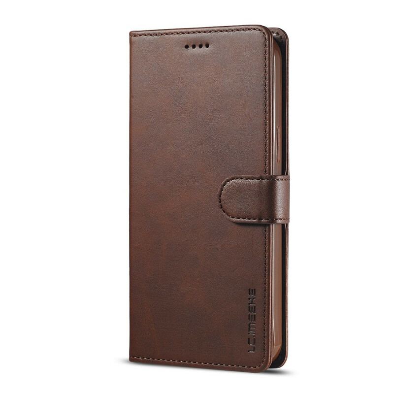 Capa De Couro Para iPhone 12 Mini Lc.imeeke Efeito Couro