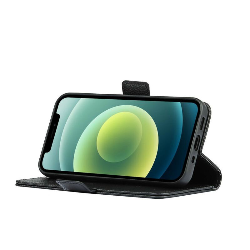 Capa Flip Para iPhone 12 Mini De Cordão Coração De Tiras