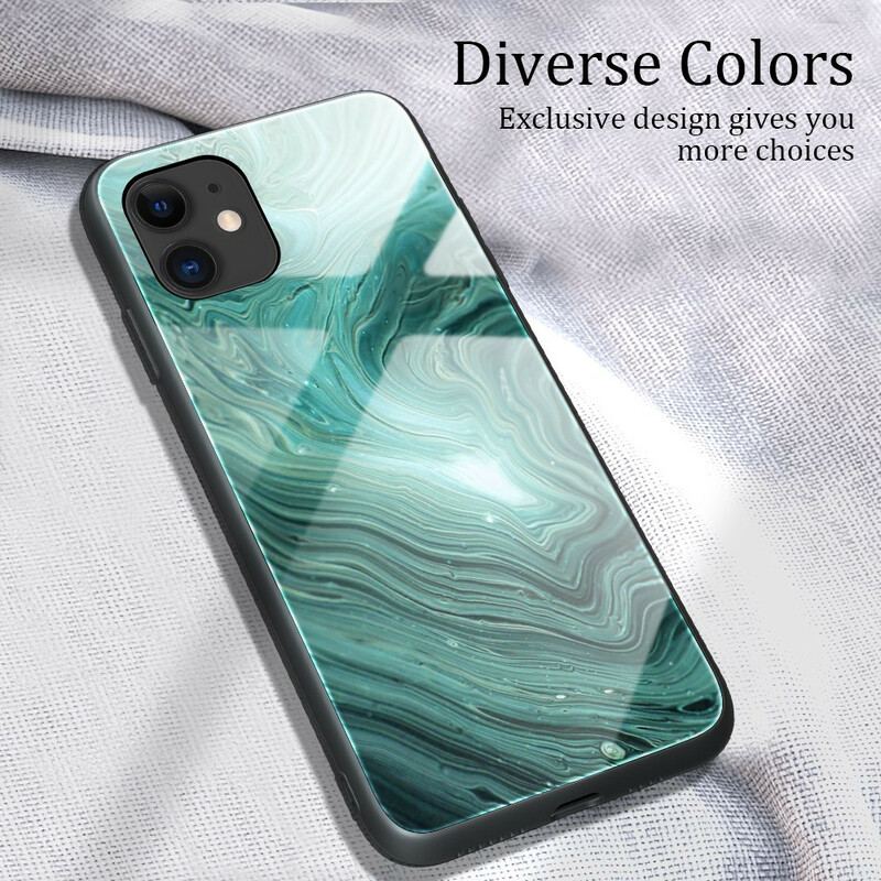 Capa Para iPhone 12 Mini Cores De Vidro Temperado