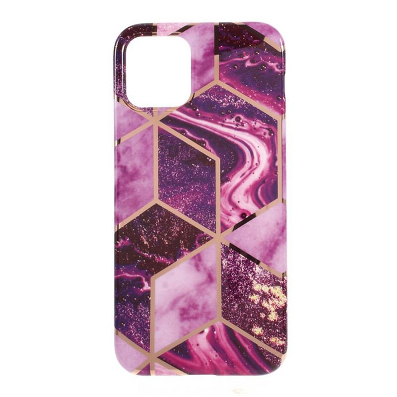 Capa Para iPhone 12 Mini Geometria Do Mármore De Silicone