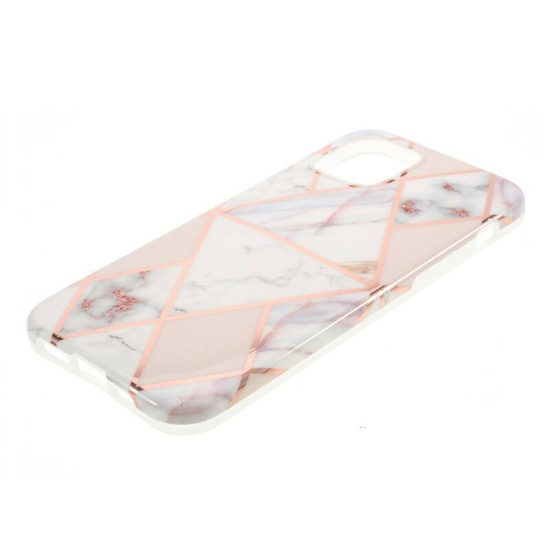 Capa Para iPhone 12 Mini Geometria Do Mármore De Silicone