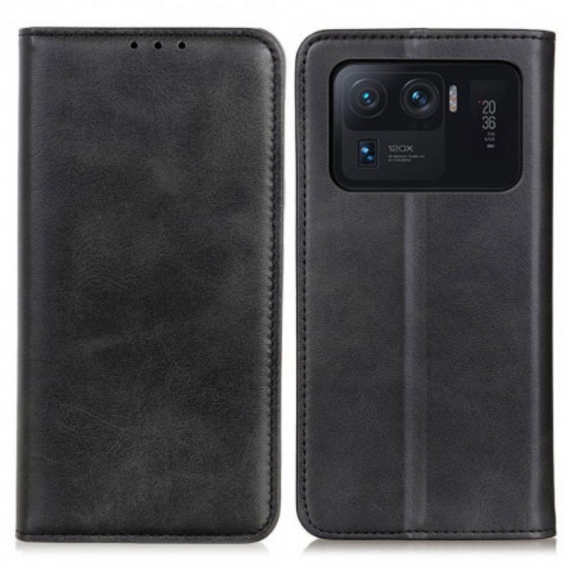 Capa De Celular Para Xiaomi Mi 11 Ultra Flip Couro Rachado Fosco