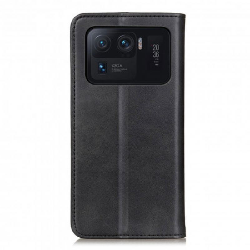 Capa De Celular Para Xiaomi Mi 11 Ultra Flip Couro Rachado Fosco