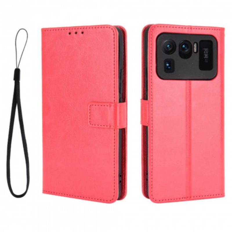 Capa De Couro Para Xiaomi Mi 11 Ultra Couro Falso Chamativo