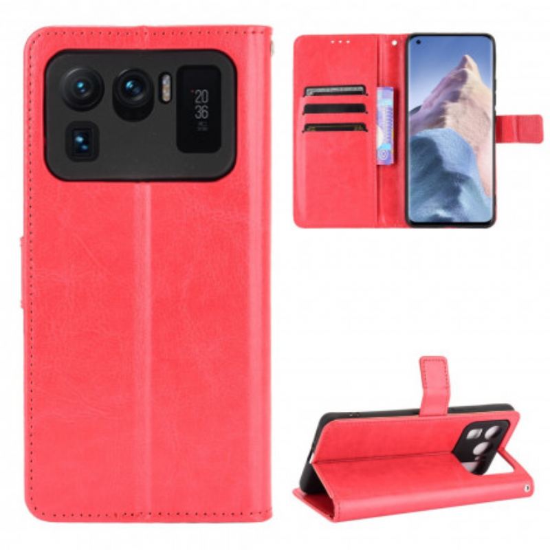 Capa De Couro Para Xiaomi Mi 11 Ultra Couro Falso Chamativo