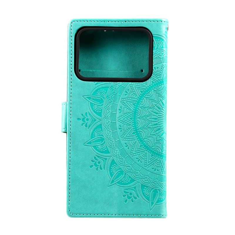 Capa Em Pele Para Xiaomi Mi 11 Ultra Mandala Do Sol