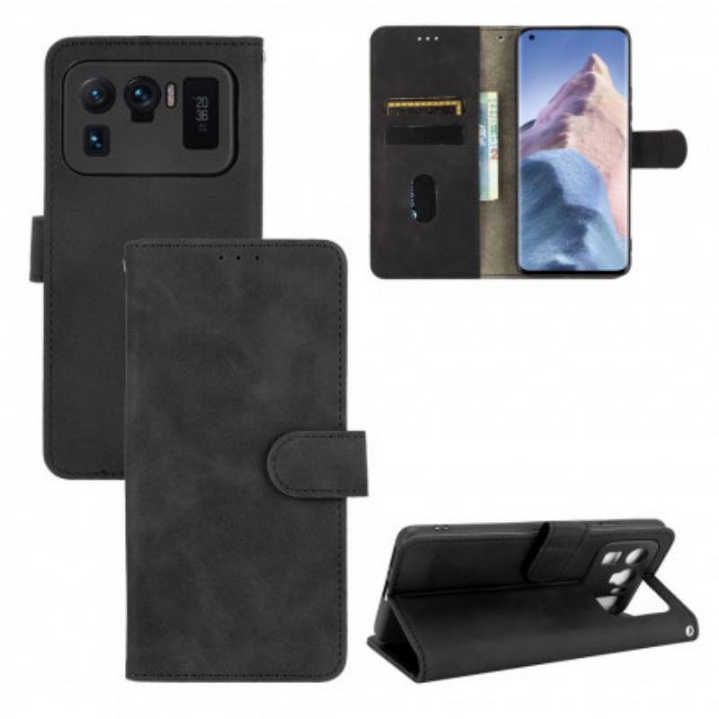 Capa Flip Para Xiaomi Mi 11 Ultra Toque De Pele