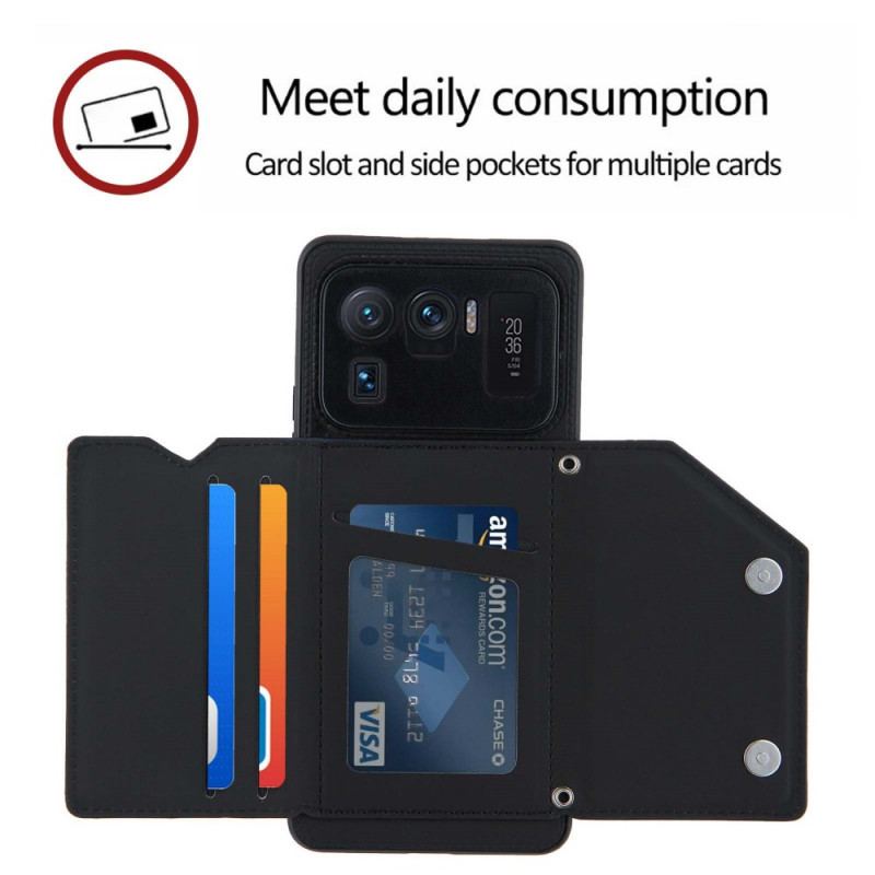 Capa Para Xiaomi Mi 11 Ultra Correia Para Porta-cartões Múltiplos