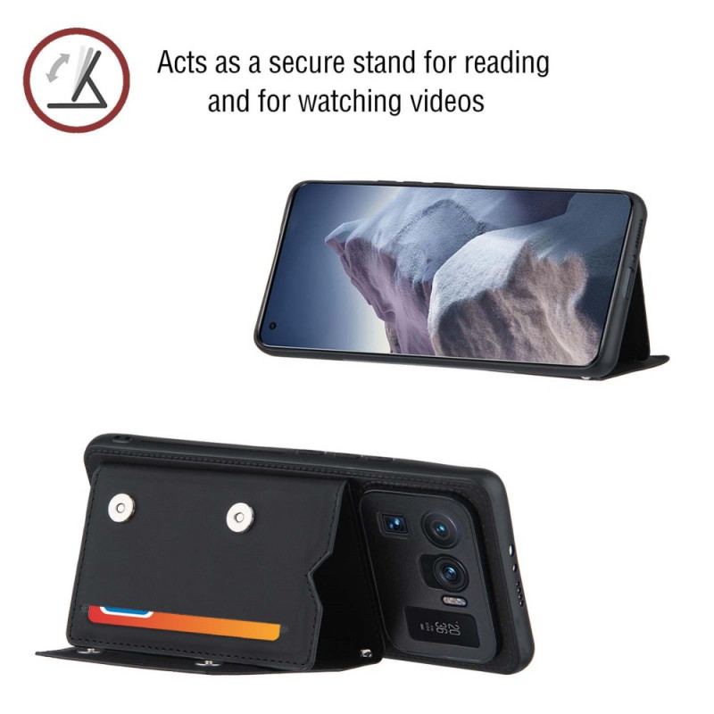 Capa Para Xiaomi Mi 11 Ultra Correia Para Porta-cartões Múltiplos