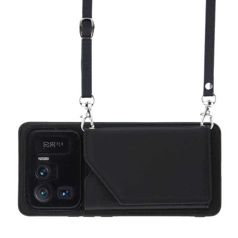Capa Para Xiaomi Mi 11 Ultra Correia Para Porta-cartões Múltiplos