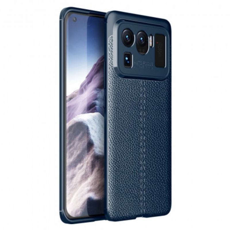 Capa Para Xiaomi Mi 11 Ultra Linha Dupla Efeito Couro Litchi