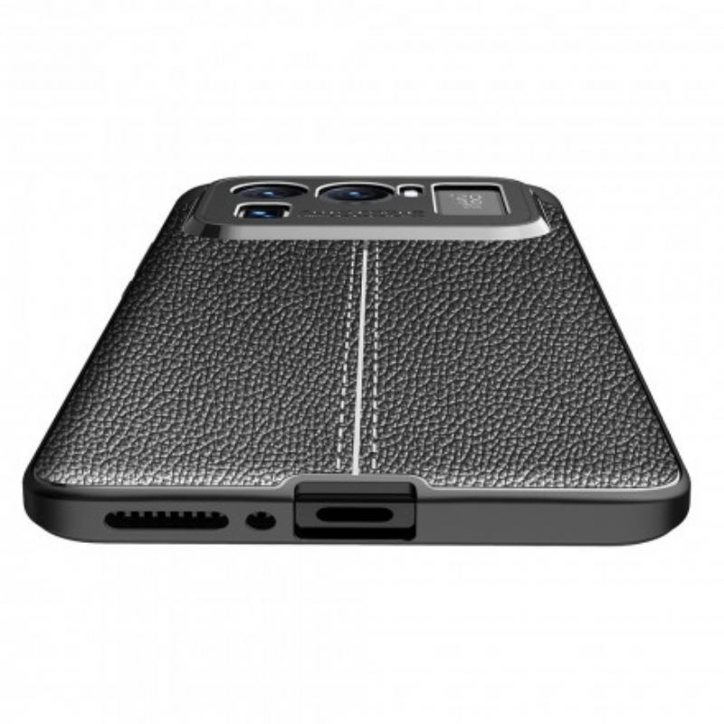 Capa Para Xiaomi Mi 11 Ultra Linha Dupla Efeito Couro Litchi