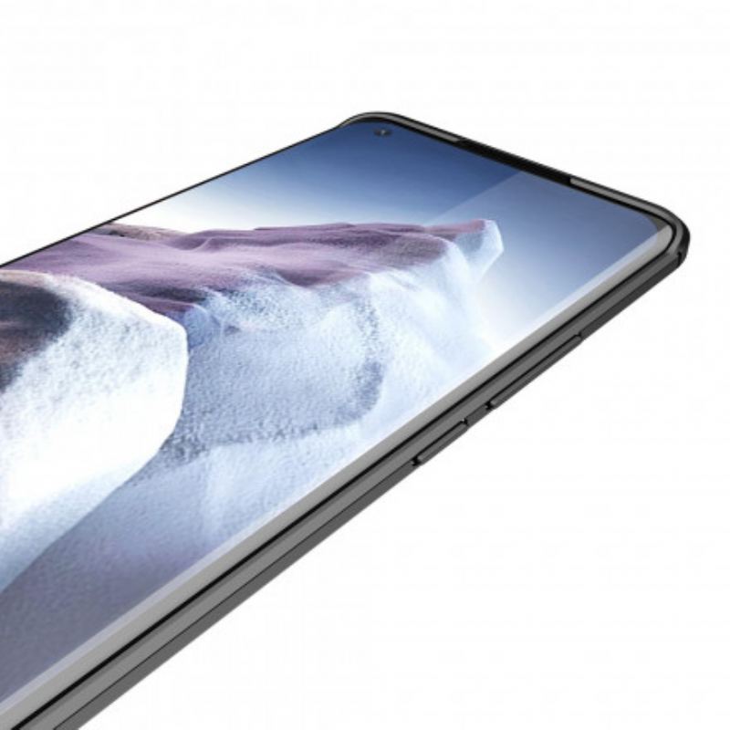 Capa Para Xiaomi Mi 11 Ultra Linha Dupla Efeito Couro Litchi