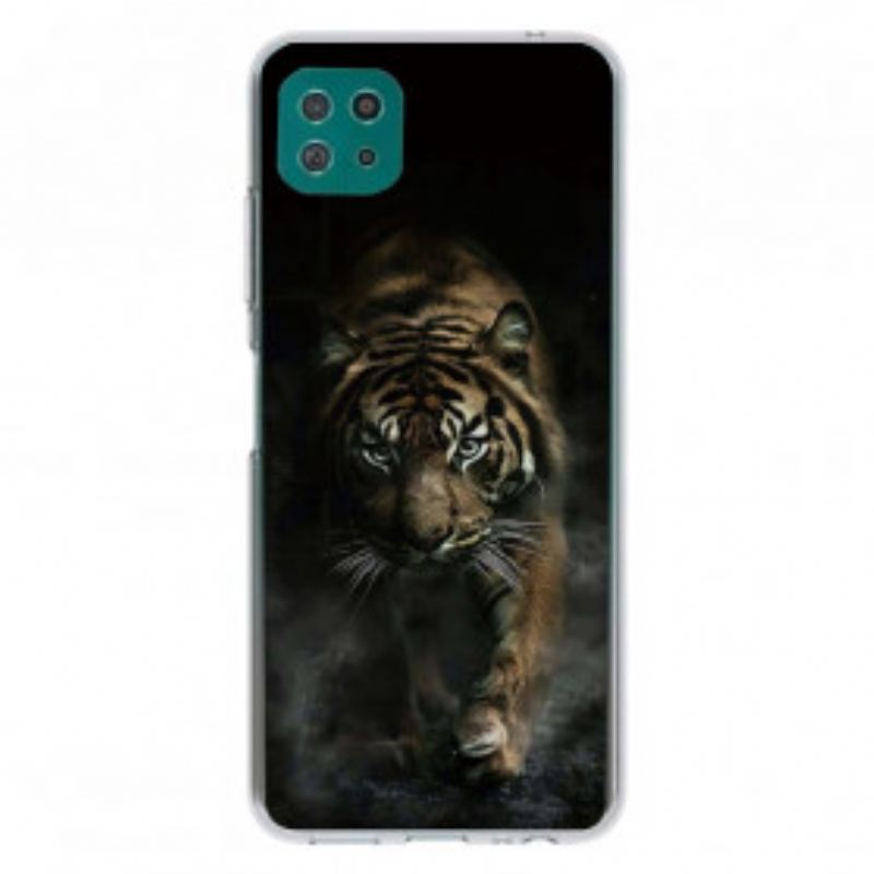 Capa De Celular Para Samsung Galaxy A22 5G Tigre Flexível