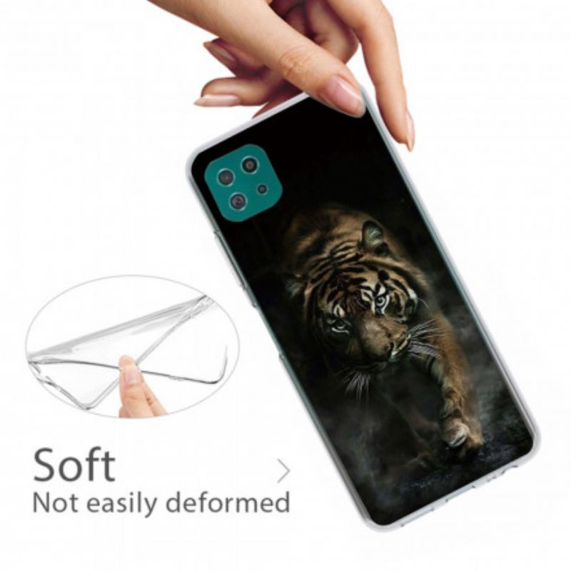 Capa De Celular Para Samsung Galaxy A22 5G Tigre Flexível