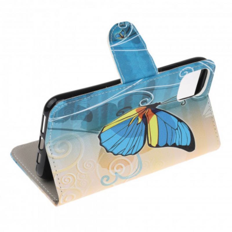 Capa Flip Para Samsung Galaxy A22 5G Borboletas Soberanas