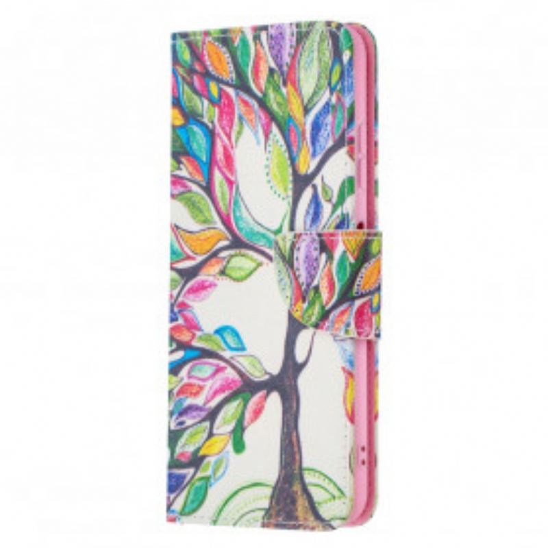 Capa Folio Para Samsung Galaxy A22 5G Árvore Colorida