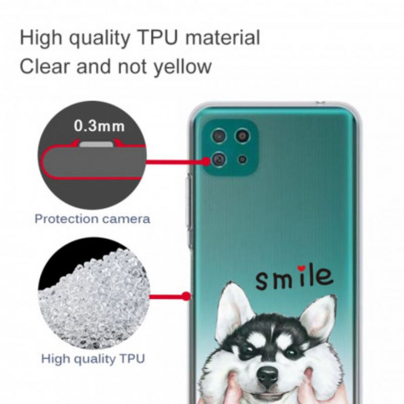 Capa Para Samsung Galaxy A22 5G Cachorro Sorridente