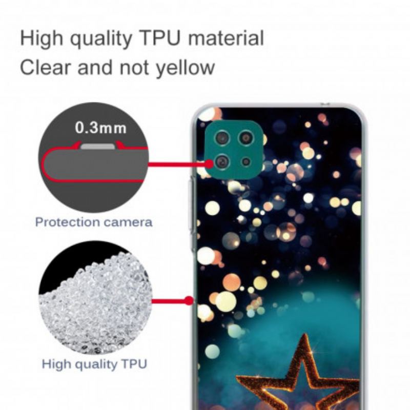 Capa Para Samsung Galaxy A22 5G Estrela Flexível