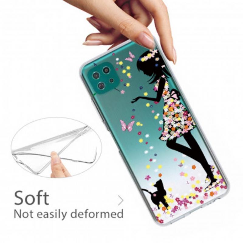 Capa Para Samsung Galaxy A22 5G Linda Cabeça De Flor