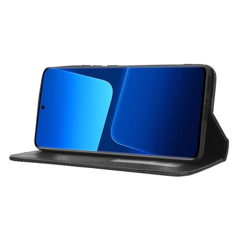 Capa De Celular Para Xiaomi 13 Flip Estilo Vintage De Couro