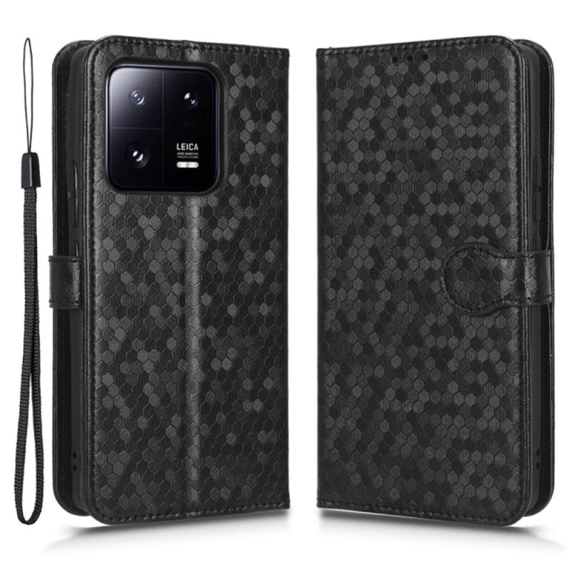 Capa Flip Para Xiaomi 13 De Cordão Design Strappy 3d