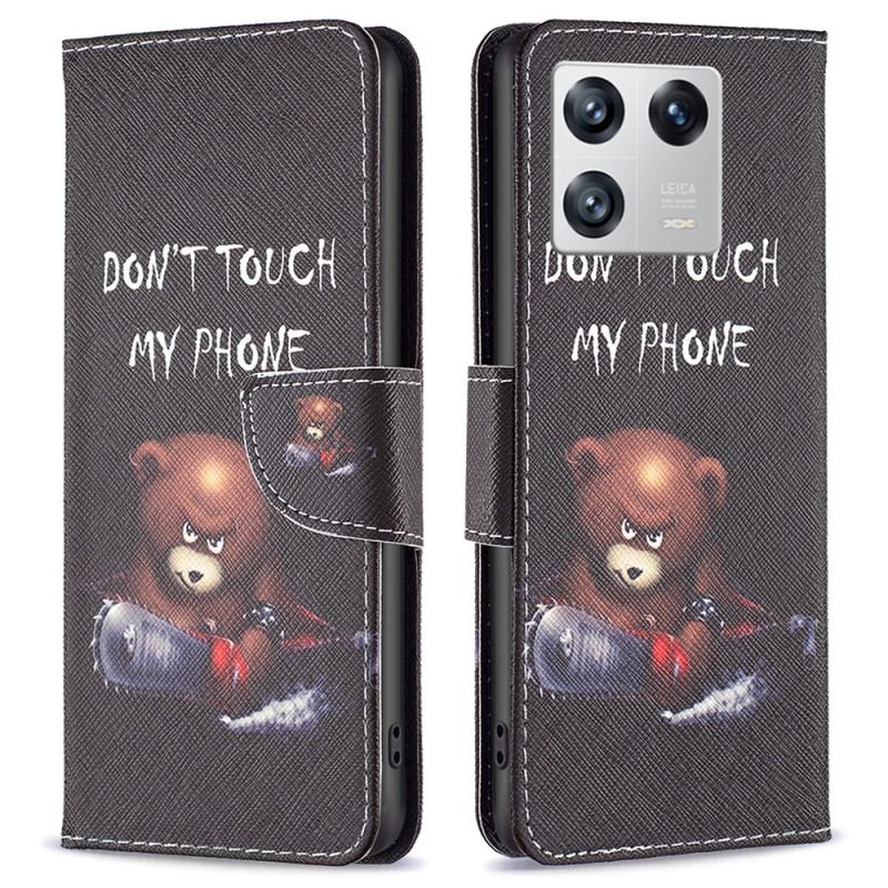 Capa Flip Para Xiaomi 13 Urso Perigoso