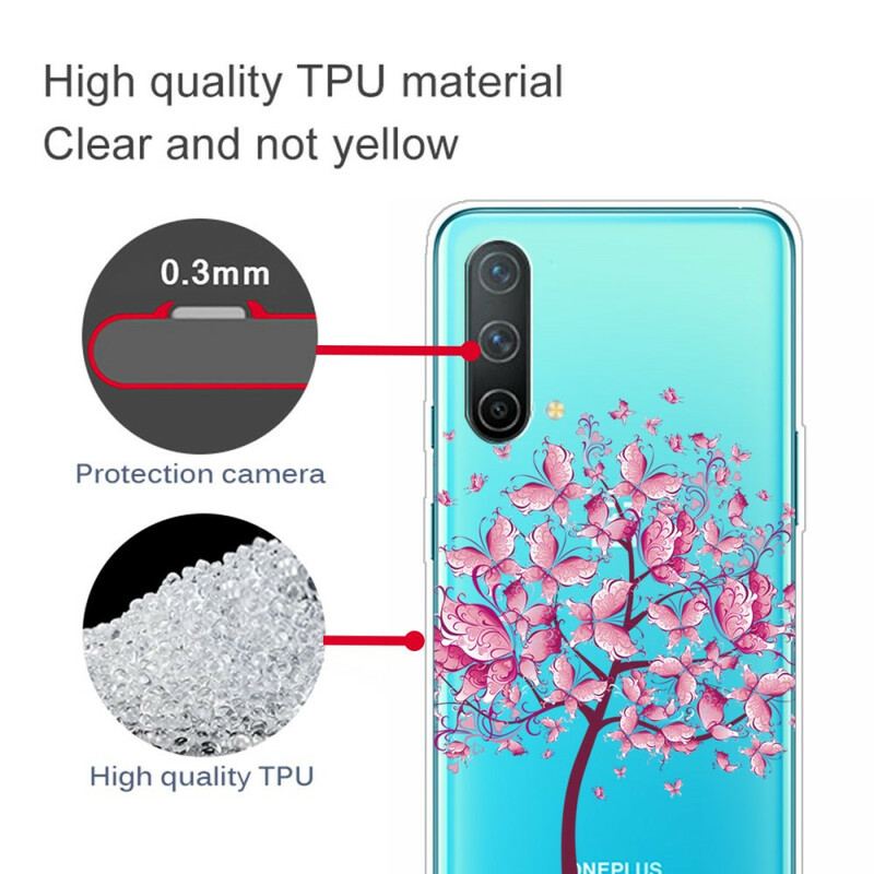 Capa De Celular Para OnePlus Nord CE 5G Árvore Borboleta Transparente