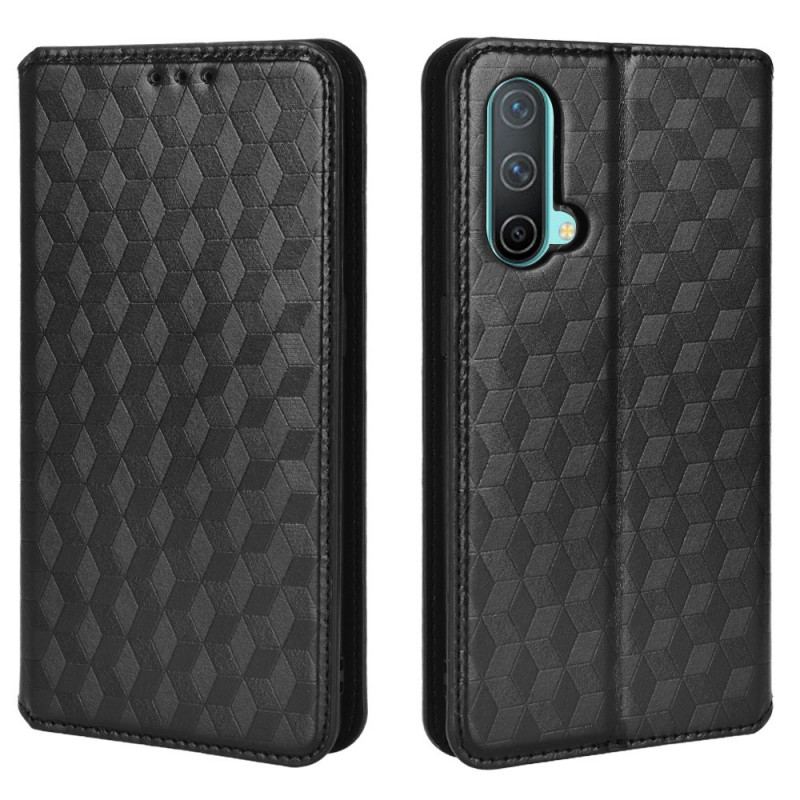 Capa De Celular Para OnePlus Nord CE 5G Flip Efeito Couro Diamante