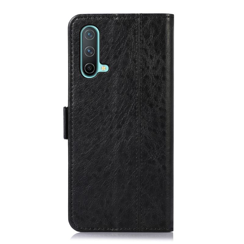 Capa De Couro Para OnePlus Nord CE 5G Costura Sutil