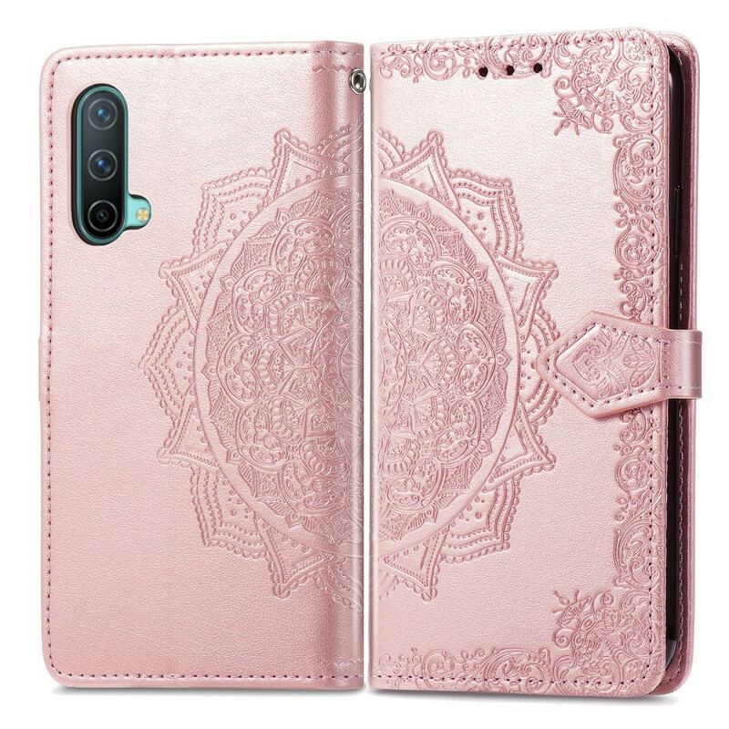 Capa De Couro Para OnePlus Nord CE 5G Mandala Idade Média