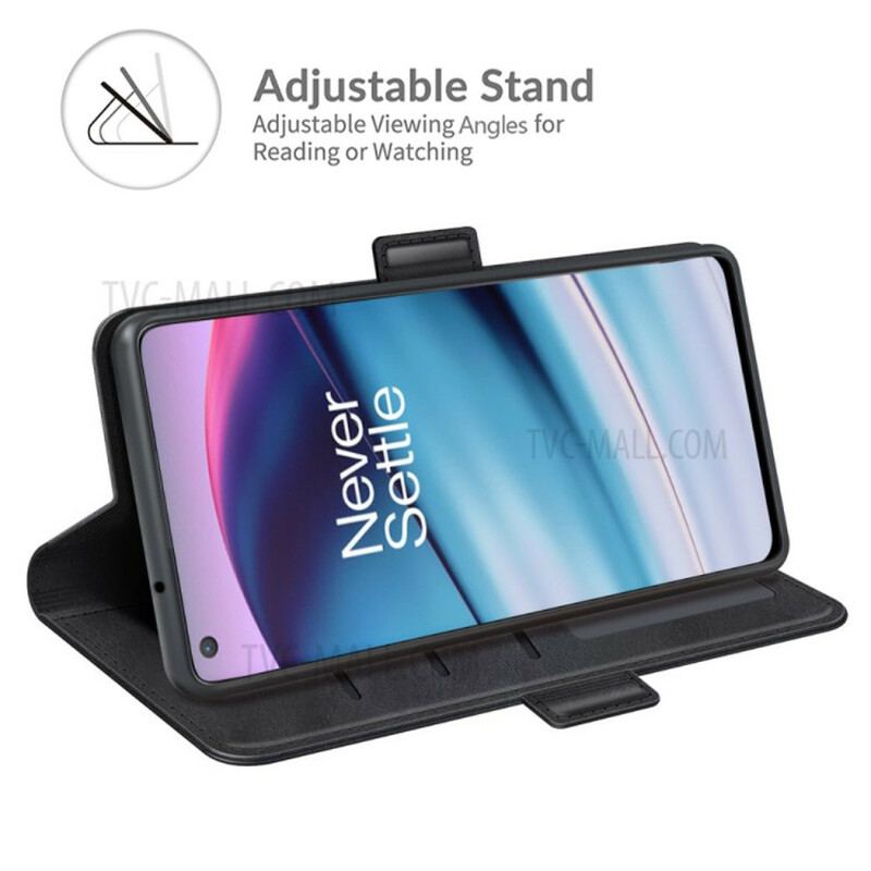 Capa Flip Para OnePlus Nord CE 5G De Couro Aba Dupla Clássica