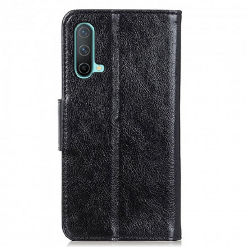 Capa Flip Para OnePlus Nord CE 5G Couro Napa Rachado