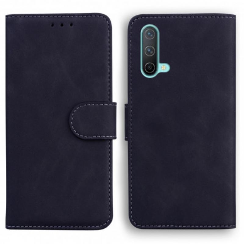 Capa Flip Para OnePlus Nord CE 5G Efeito Couro Monocromático