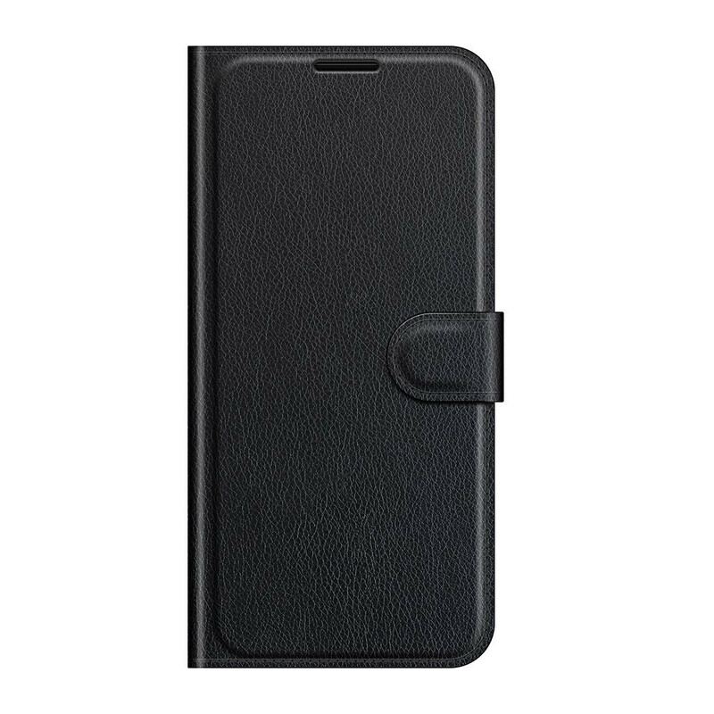 Capa Flip Para OnePlus Nord CE 5G Efeito Lichia Clássico