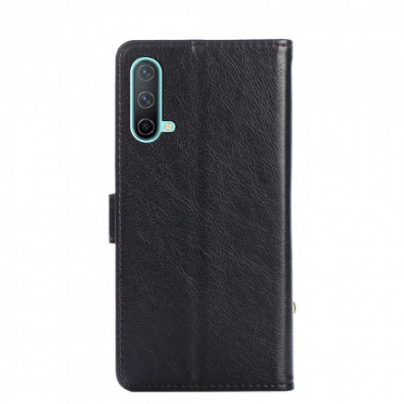 Capa Folio Para OnePlus Nord CE 5G Bolsa Com Zíper