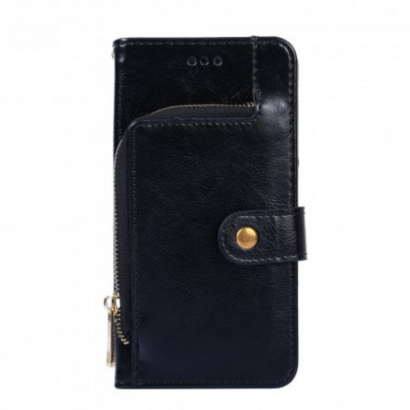 Capa Folio Para OnePlus Nord CE 5G Bolsa Com Zíper