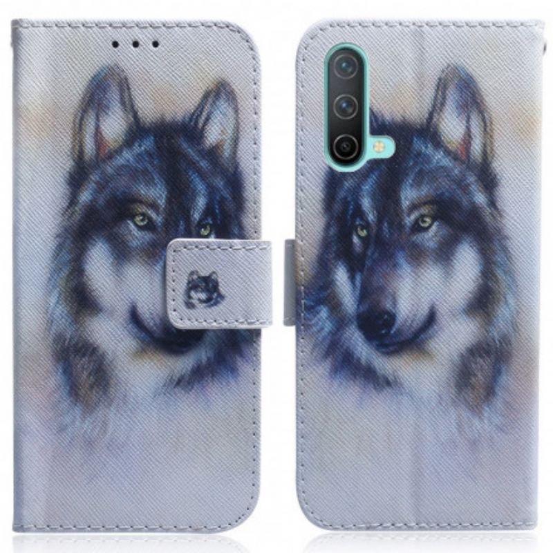 Capa Folio Para OnePlus Nord CE 5G Olhar Canino